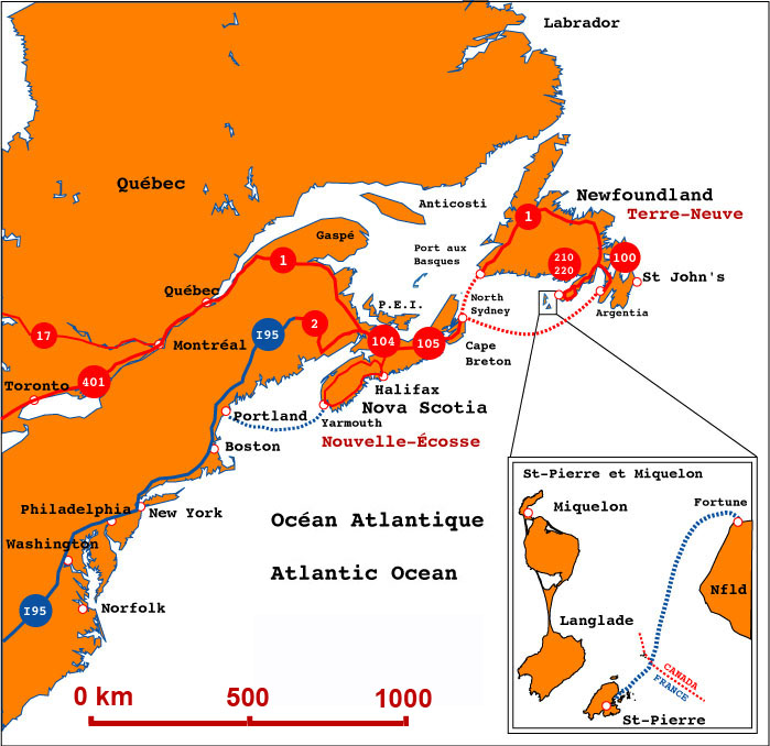 saint pierre et miquelon carte